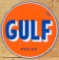 Gulf Dealer Identification Porcelain Sign