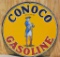 Conoco Gasoline w/soldier Porcelain Sign