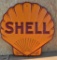 Shell Embossed Neon Porcelain Sign