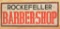 Rockefeller Barber-Shop Masonite Sign