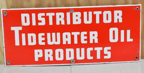 Tidewater Oil Distributor Products Porcelain Sign