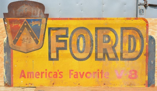 Ford "America's Favorite V-8" Large Metal Sign