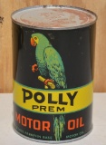 Polly Prem Motor Oil Quart Metal Can