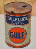 Gulf Motor Oil Quart Metal Can