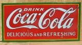 Large Drink Coca-Cola Porcelain Sign