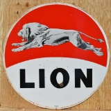 Lion Identification Porcelain Sign