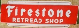 2-Piece Firestone Retread Shop Porcelain Sign