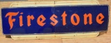 Large 2-Piece Firestone Porcelain Sign