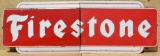 Large 2-Piece Firestone Porcelain Sign