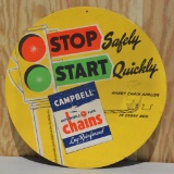 Campbell Automobile Chains Cardboard Sign