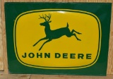 John Deere 4-Legged Logo Metal Sign