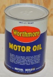 Worthmore Motor Oil Quart Metal Can