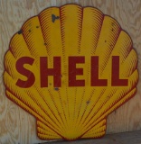 Shell Shark Tooth Porcelain Sign