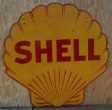 Shell (half-lines) Porcelain Sign