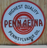 Penn Aetna Pennsylvania Motor Oil Porcelain Sign (TAC)