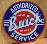 Buick (outlined) Authorized Service Porcelain Sign