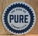 Pure w/Sawtooth Logo Porcelain Sign
