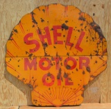 2-Piece Shell Motor Oil Porcelain Sign