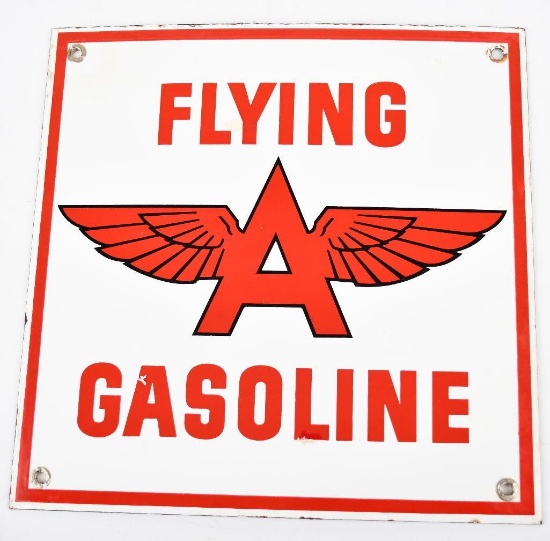 Flying A Gasoline Porcelain Sign (TAC)