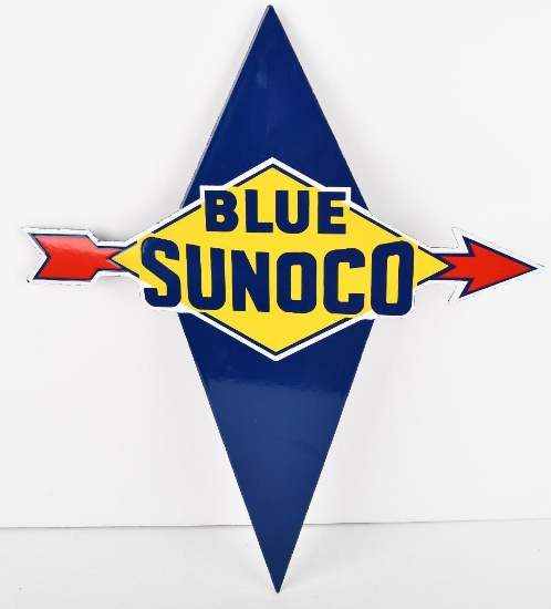Blue Sunoco Arrow Porcelain Sign (TAC)