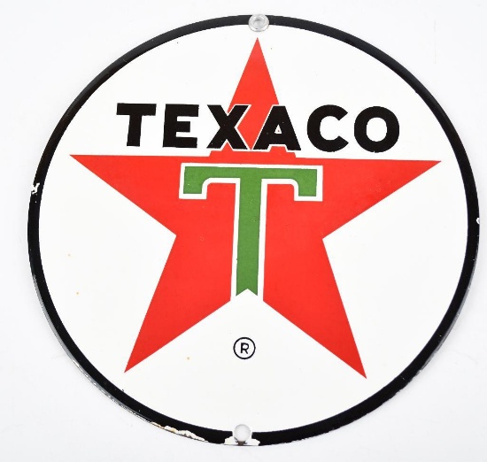 Texaco (white-T) Star Logo (small) Porcelain Sign