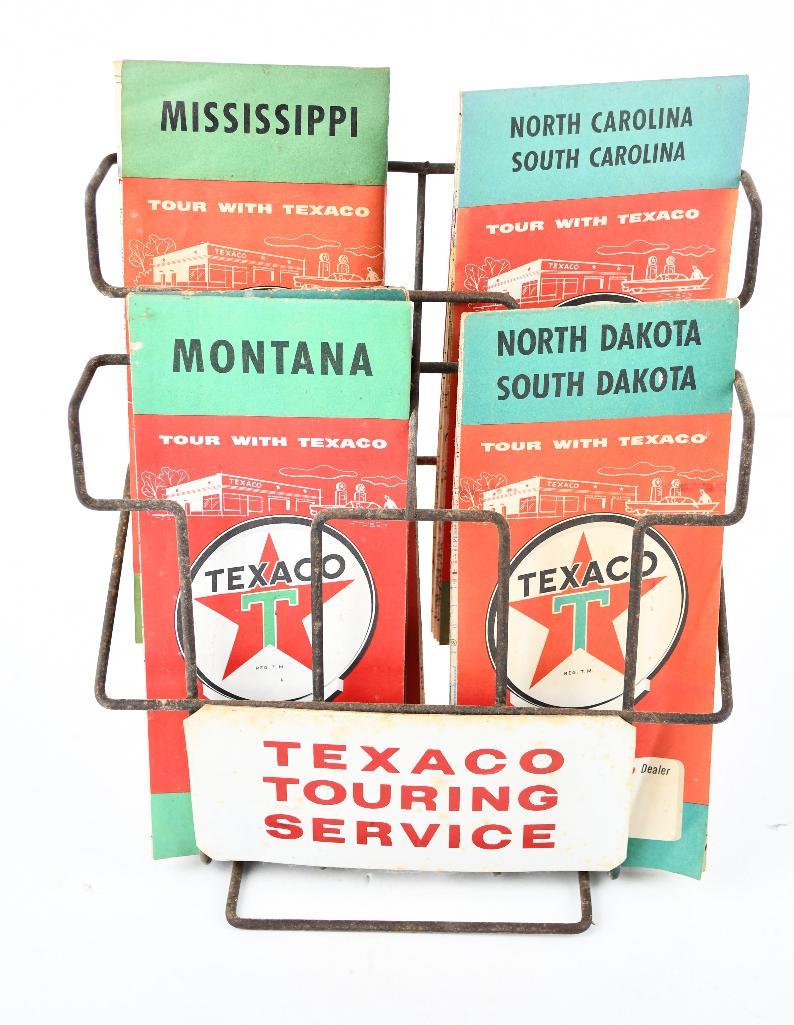 Texaco Touring Service Map Rack w/5 Road Maps | Proxibid