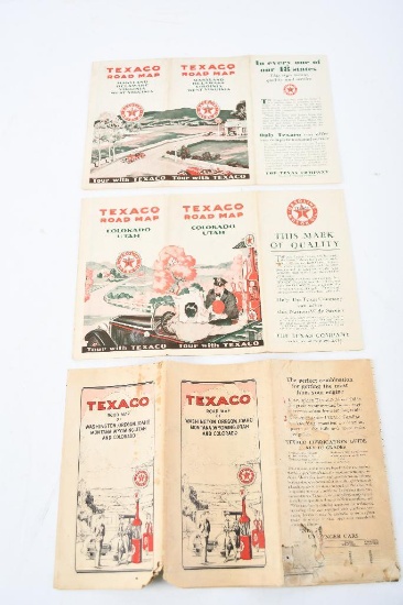 3-Circa 1930's Texaco Road Maps
