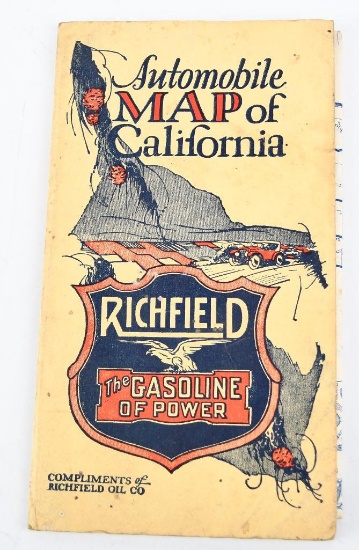 1925 Richfield Gasoline Road Map of California
