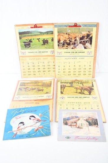 Sinclair Pipe Line Calendars 1965 to 1968