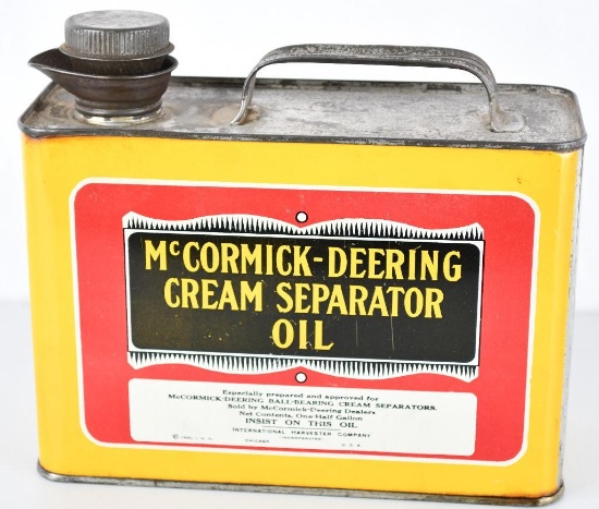 McCormick Deering Cream Serparator Oil Half Gallon Can