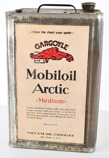 Gargoyle Mobiloil Arctic Five Gallon Square Can
