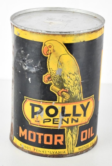 Polly Penn Motor Oil Quart Can w/Parrot Logo