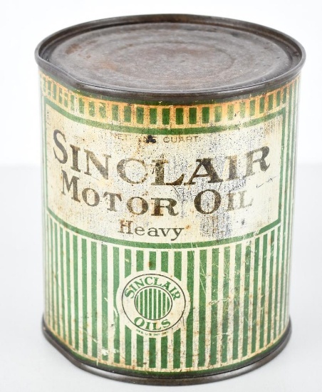 Early Sinclair Motor Oil Squatty Metal Can