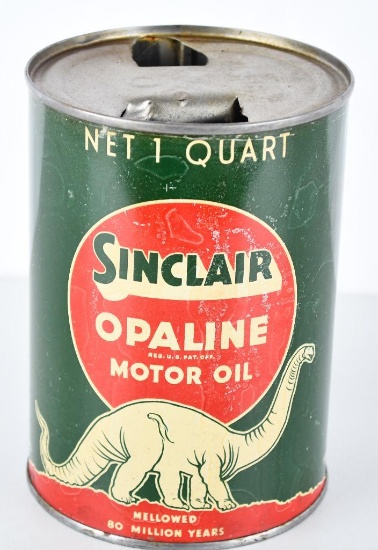 Sinclair Opaline Motor Oil Quart Can w/White Dino