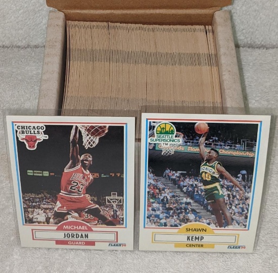 1990 Fleer Basketball Complete Set (Michael Jordan Cards and Kemp Rookie)