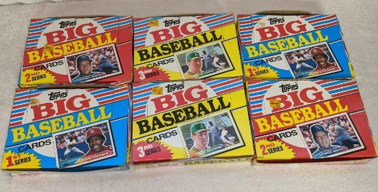6 Unopened Boxes of Topps BIG Baseball Cards 1988