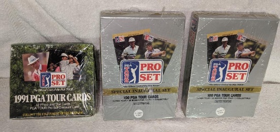 3 Boxes of PGA Tour Golf Cards Unopened