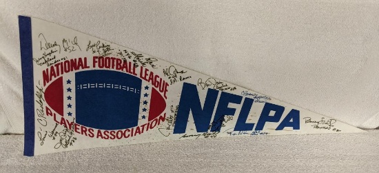 NFL Football Players Association Autographed Pennant w/ 15 Autographs