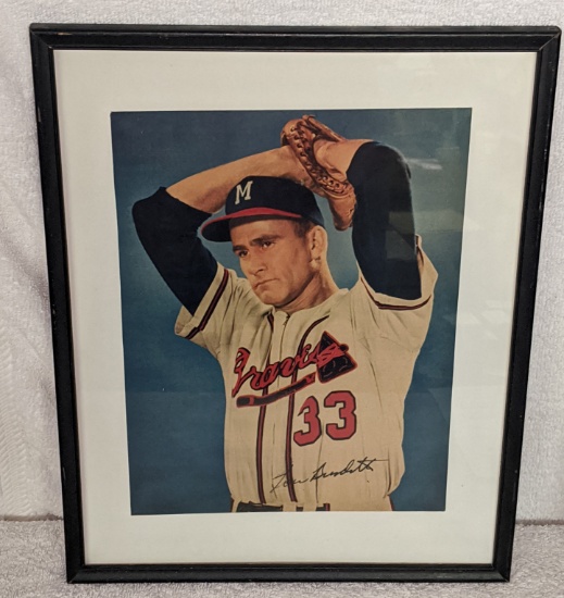Lou Burdette Milwaukee Braves Autographed Photo/Print