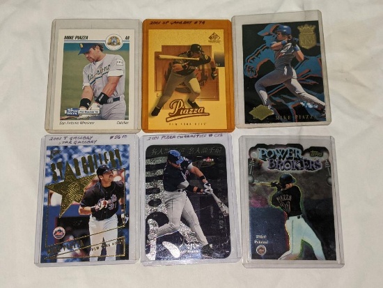 Lot of 6 Mike Piazza Baseball Cards