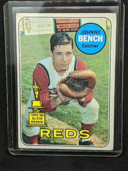 1969 Topps Baseball Johnny Bench Card