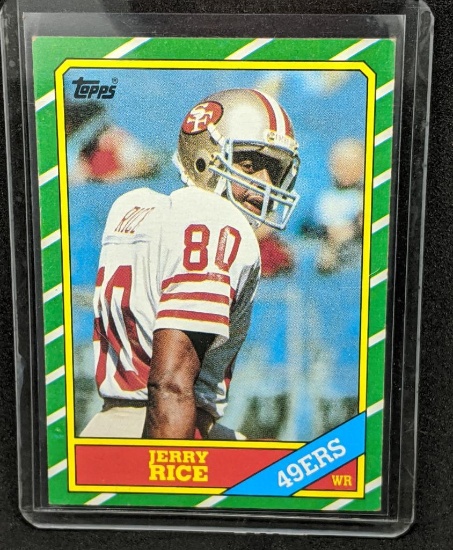 1986 Topps Football Jerry Rice Rookie Card