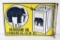 Standard Oil Co. of N.Y. Kerosene Oil w/elephant logo Porcelain Flange Sign (TAC)