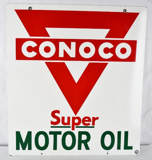 Conoco Super Motor Oil Porcelain Sign (TAC)