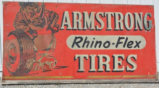 Armstrong Rhino Flex Tires w/logo Large Metal Sign