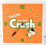 Taste Orange Crush Plastic Lighted Clock