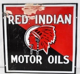 Red Indian Motor Oil Porcelain Sign (TAC)