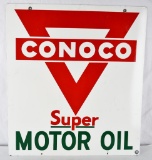 Conoco Super Motor Oil Porcelain Sign (TAC)