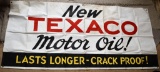 New Texaco Motor Oil Cloth Banner