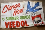 Veedol Change Now to Summer Grade Cloth Banner